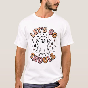 Camiseta Vamos Lá Espíritos Fantasmas de Halloween Fofo