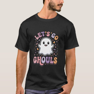 Camiseta Vamos Lá Espíritos Fantasmas de Halloween Fofo Des