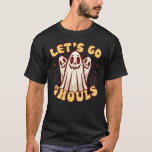 Camiseta Vamos Lá Espíritos Halloween Retro Groovy Essencia