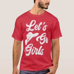 Camiseta Vamos Lá Garotas Chapéu de Cowboy Noiva Festa Desp