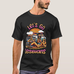 Camiseta Vamos Lá Lésbicas Cowgirl WLW Mês do Orgulho LGBT