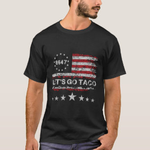 Camiseta Vamos Lá Taco 8647 Bandeira dos EUA 86 47 Homens M