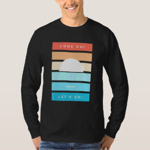 Camiseta Vamos Lá Vamos Feliz Verão Vibes Sunset