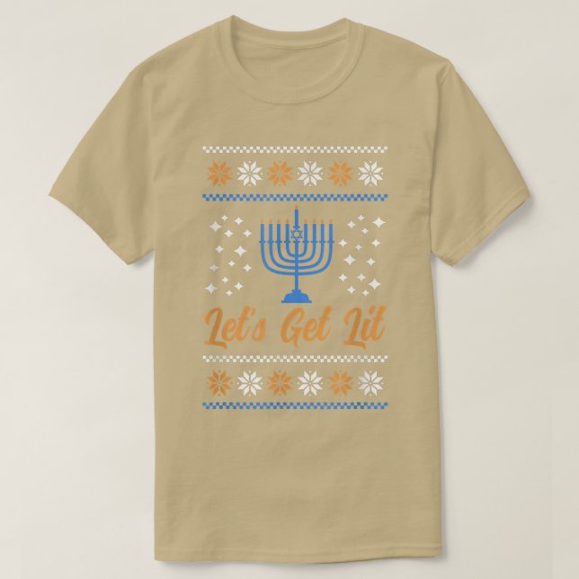 Camiseta Vamos levante Hanukkah (Frente do Design)