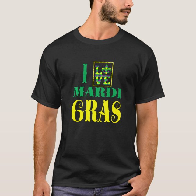 Camiseta Vamos Mardi Gras Y Celebrando Festa Que Eu Amo Mãe (Frente)