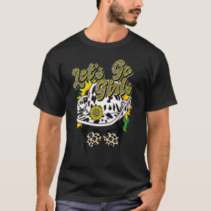 Camiseta Vamos Meninas Impressão de leopardo cowgirl giras