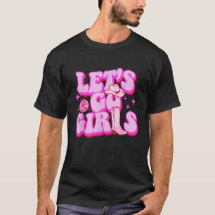 Camiseta Vamos Meninas Vaqueiras Leopard Hat Boots Western
