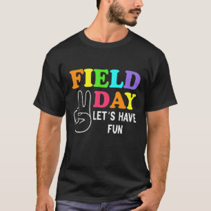 Camiseta Vamos no dia de campo diverte garotas na escola