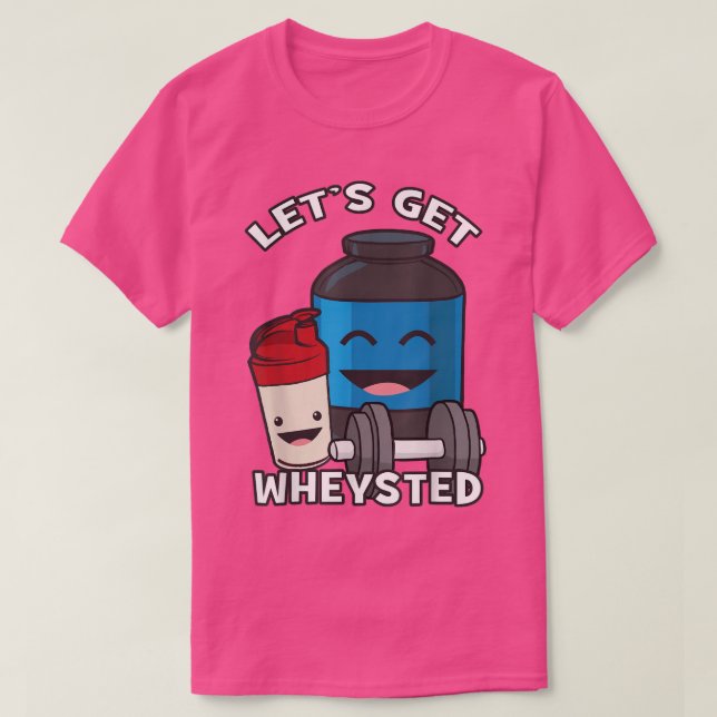 Camiseta Vamos Obter Agitação De Proteína Kawaii, Anime F (Frente do Design)