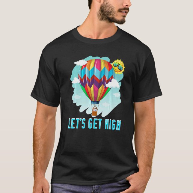 Camiseta Vamos Obter Balão de Ar Quente de Alta Aeronave (Frente)