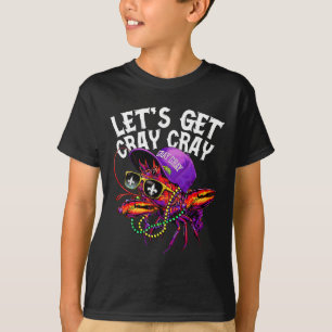 Camiseta Vamos Obter Cray Dabbing Crawfish Mardi Gras Men W