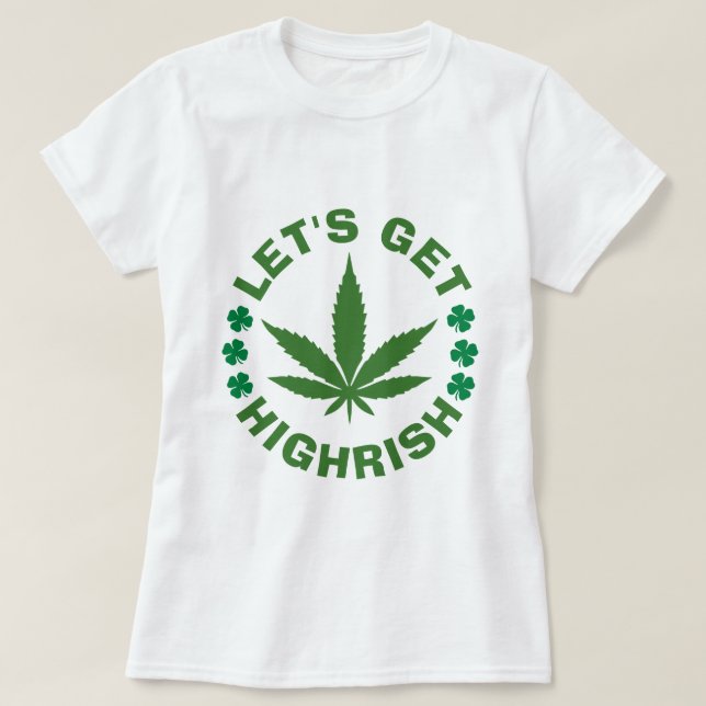 CAMISETA VAMOS OBTER HOÓDIO DE DIA DE SÃO PATRÍCIO ALTO-GRU (Frente do Design)