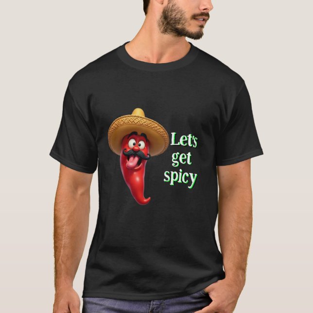 Camiseta Vamos Obter Pimenta Vermelha Picante (Frente)