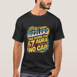 Camiseta Vamos Obter Sendy Rizzlers 67 Aura Design de Meme