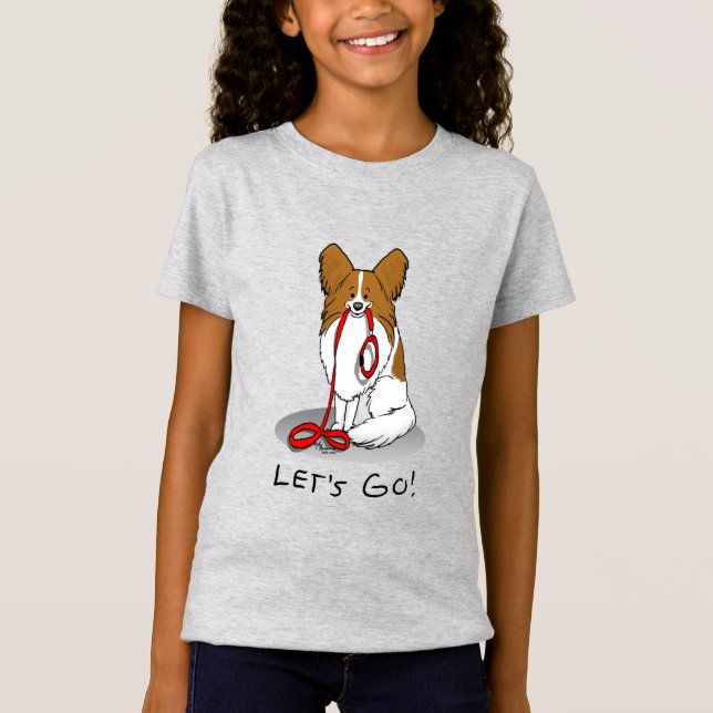 Camiseta Vamos! Papillon (branco e vermelho) (Frente)