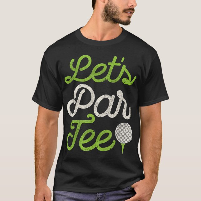 Camiseta Vamos Par Jogador de Golfe Jogador de Golfe Pai Pa (Frente)