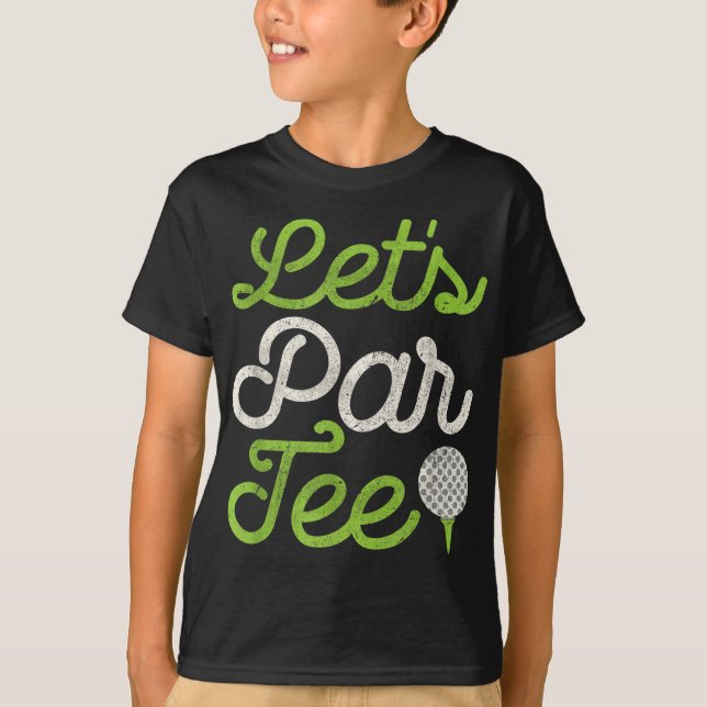 Camiseta Vamos Par Jogador de Golfe Jogador de Golfe Pai Pa (Frente)