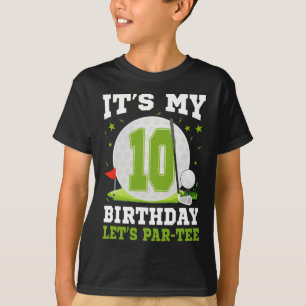 Camiseta Vamos Par-tee É Meu 10º Aniversário Amante de Golf