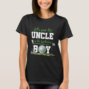 Camiseta Vamos Par-tiar Tio Do Menino Do Aniversário Golfe