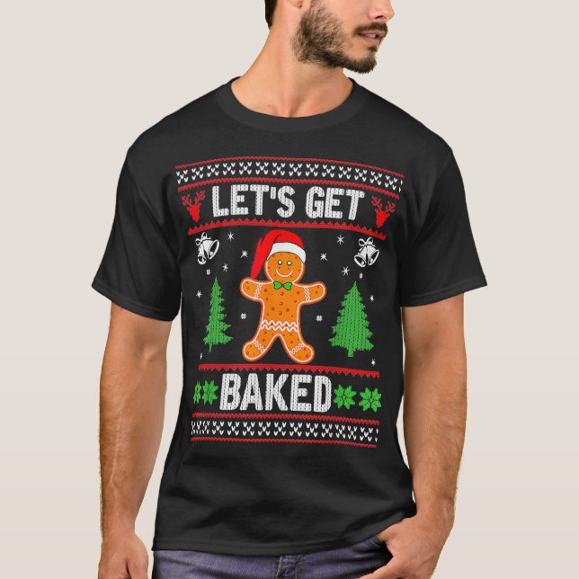 Camiseta Vamos Passa Pão De Genga Feia Cookie De Natal (Frente)