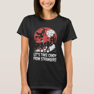 Camiseta Vamos Pegar Doces de Estranhos Funny Halloween