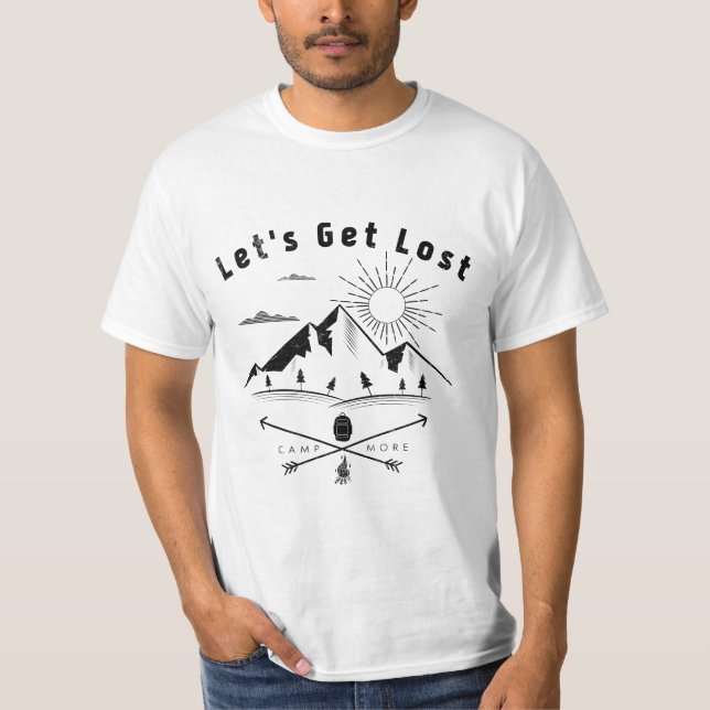 Camiseta Vamos perde acampamento de caminhada engraçado (Frente)