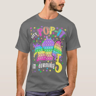 Camiseta Vamos Popit, estou fazendo 5 Coloridos 5 de Aniver