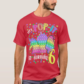 Camiseta Vamos Popit, estou fazendo 6 Coloridos 6 de Aniver