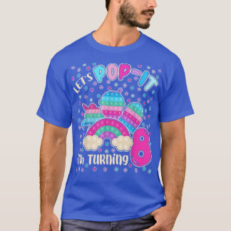 Camiseta Vamos Popit, estou fazendo 8 anos para as garotas