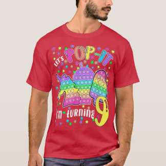 Camiseta Vamos Popit estou fazendo 9 Coloridos 9º aniversár