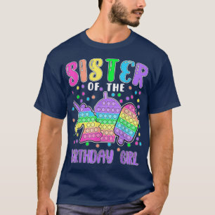 Camiseta Vamos Popit Irmã da Rapariga de Aniversário