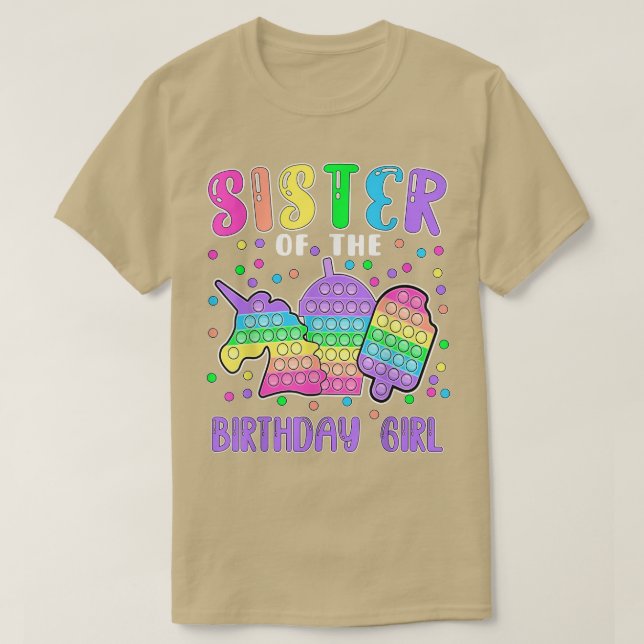 Camiseta Vamos Pôr Irmã da Garota de Aniversário. (Frente do Design)