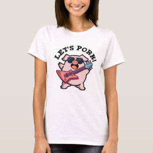 Camiseta Vamos Pork Cute Rock And Roll Pig Pun