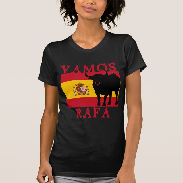 Camiseta Vamos Rafa com a bandeira da espanha (Frente)