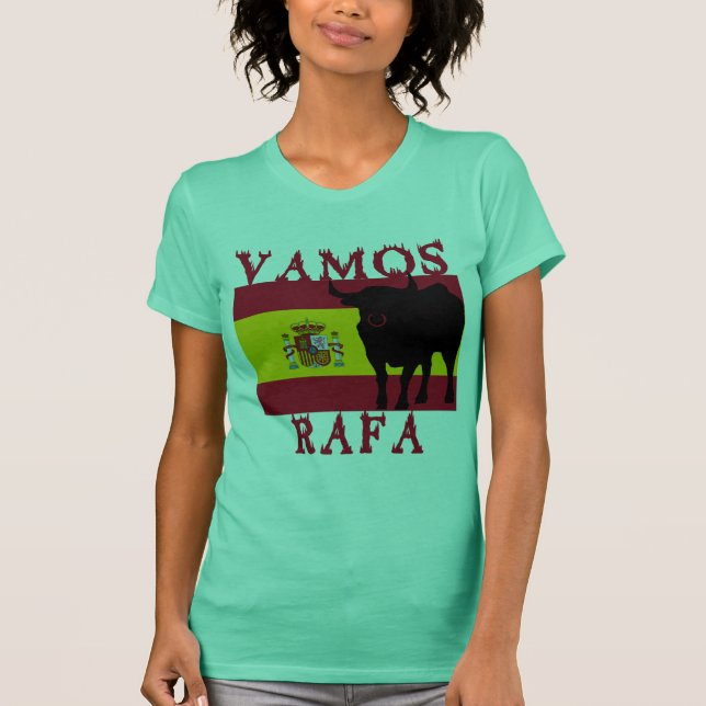 Camiseta Vamos Rafa com a bandeira da espanha (Frente)