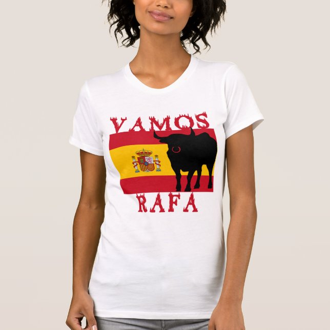 Camiseta Vamos Rafa com a bandeira da espanha (Frente)