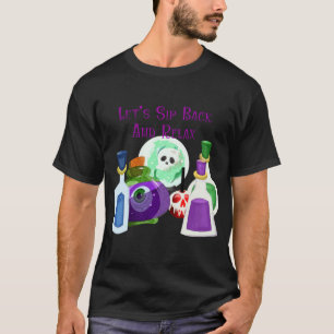 Camiseta Vamos Retomar E Relaxar - Poções De Halloween