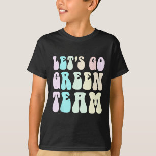 Camiseta Vamos retrô vai ao campo de verão do jogo da guerr