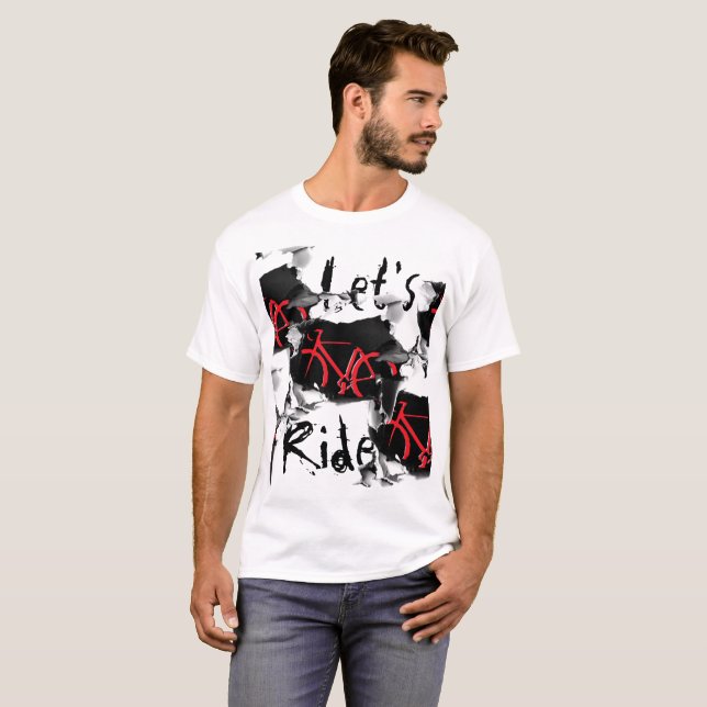 Camiseta Vamos Ride! T-Shirt Com Enxame (Frente Completa)