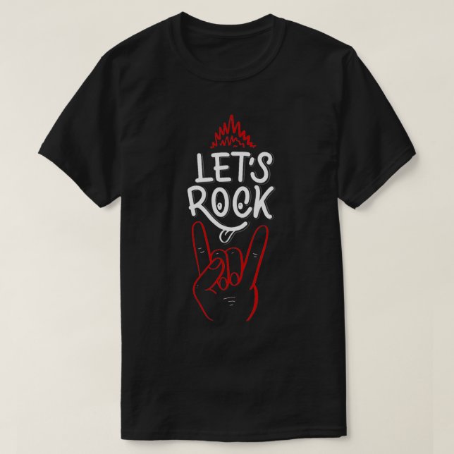 Camiseta Vamos Rock and Long Live Rock and Roll (Frente do Design)