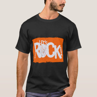 Camiseta Vamos Rock' Design Para Amantes de Música Rock