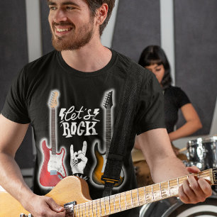Camiseta Vamos Rock! Elétrica Guitarra Rock Heavy Metal