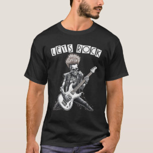 Camiseta Vamos Rock Heavy Metal Punk Rock N Roll Skeleton G