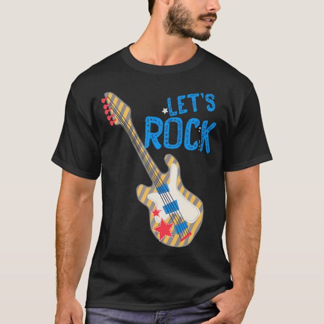 Camiseta Vamos Rocktar Rock'n Roll Retro 80s Music Women (Frente)