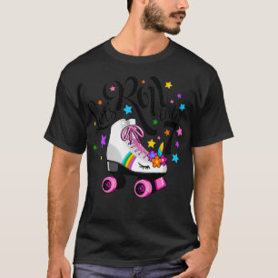 Camiseta Vamos rolar no 7 Birthday Unicorn Roller skate T