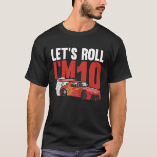 Camiseta Vamos Roll, 10 Racer 10th Birthday Racing Car D