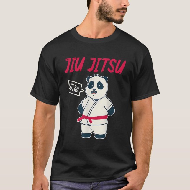 Camiseta Vamos Roll Jiu Jitsu Panda (Frente)