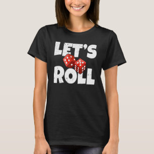 Camiseta Vamos Roll Vermelho Dice Craps