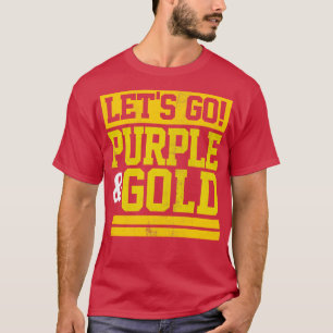 Camiseta Vamos Roxo Dourado Equipe Cores Favoritas Vintage