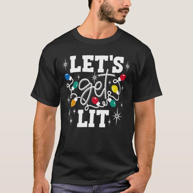 Camiseta Vamos Sai Do Natal Luzes De Natal Mulheres (Frente)